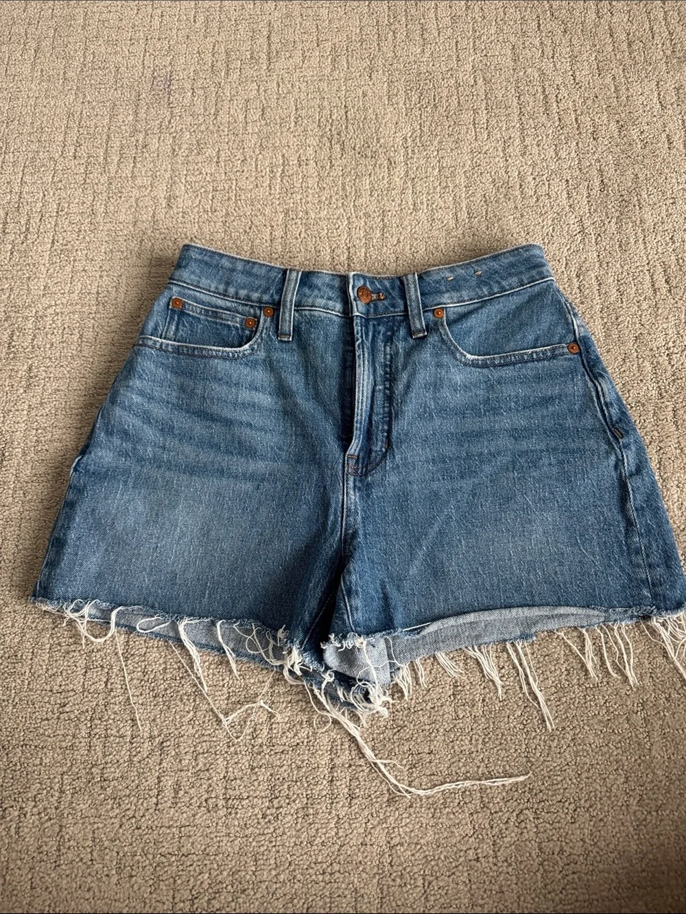 Madewell Classic Blue Denim Cutoff Shorts